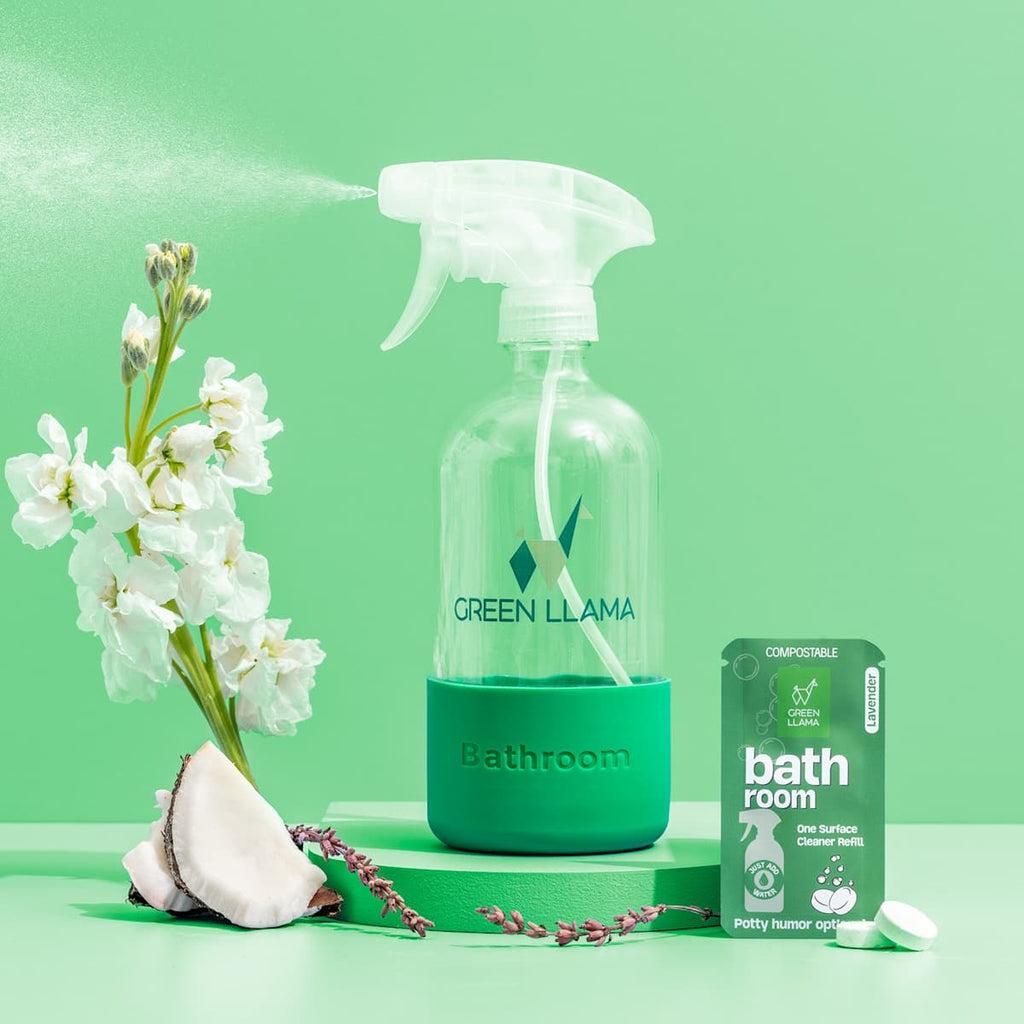 Starter Home Cleaner Kit - Complete 3-in-1 Eco Cleaning Kit Green Llama