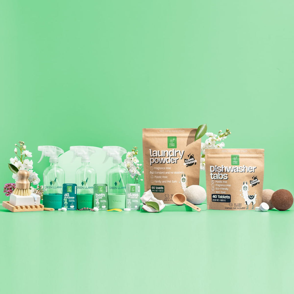 Expert Home Cleaner Kit - All in One Complete Eco-Friendly Cleaning Solution Green Llama