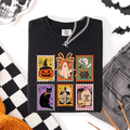 Classic Halloween Ghost Black Cat Pumpkin Witch Spooky Season Comfort Colors Tee Refinery No. 1
