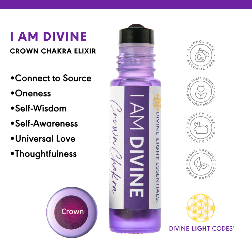 I Am Divine Essential Oil Elixir - Crown Chakra - Spiritual Guidance - Divinity - Intuition