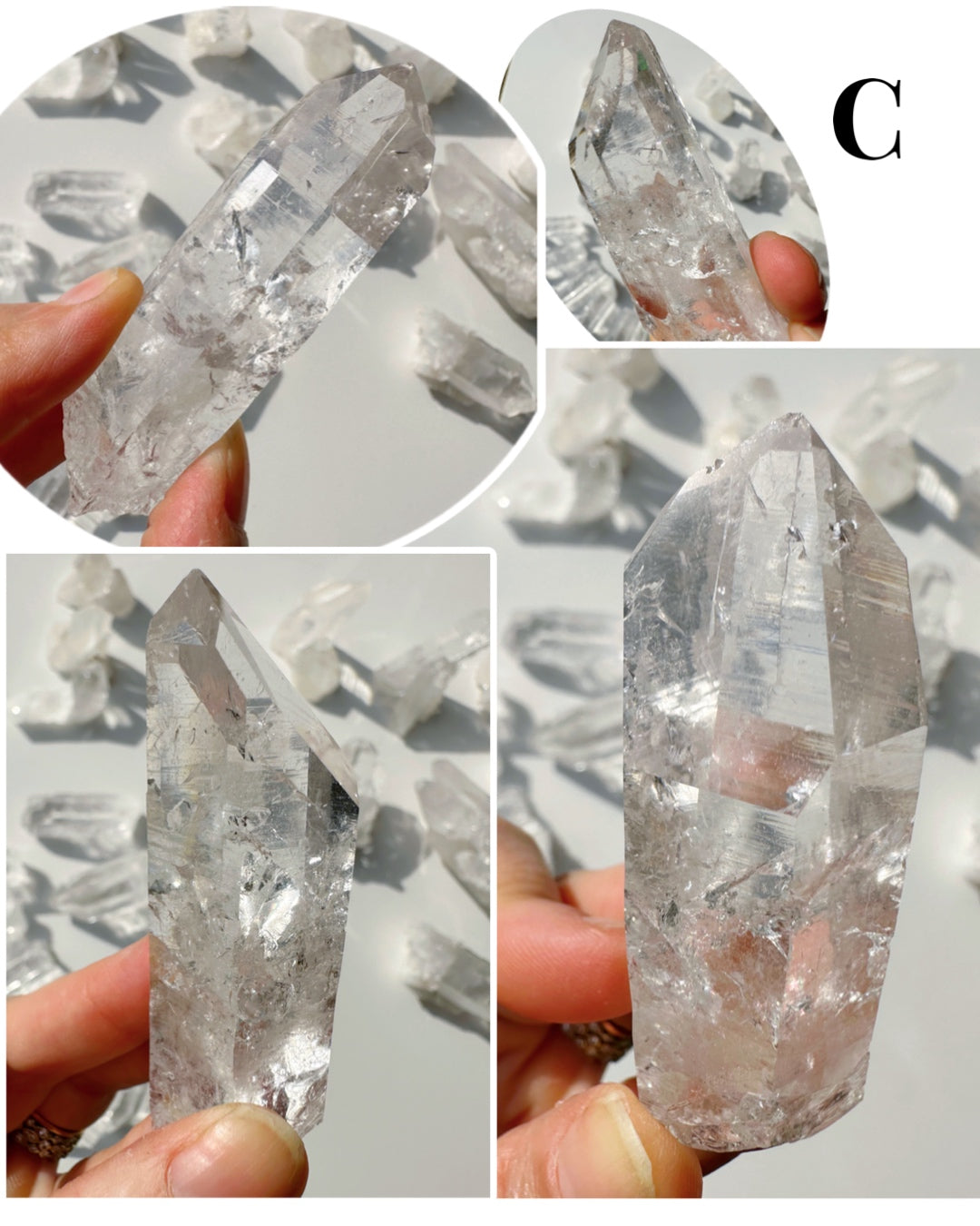 Arkansas Quartz Points - Super Clear Baltic Mermaid