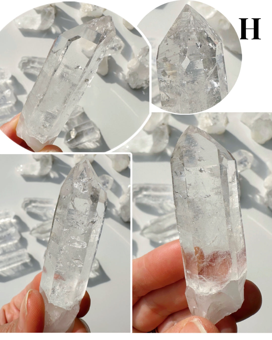 Arkansas Quartz Points - Super Clear Baltic Mermaid