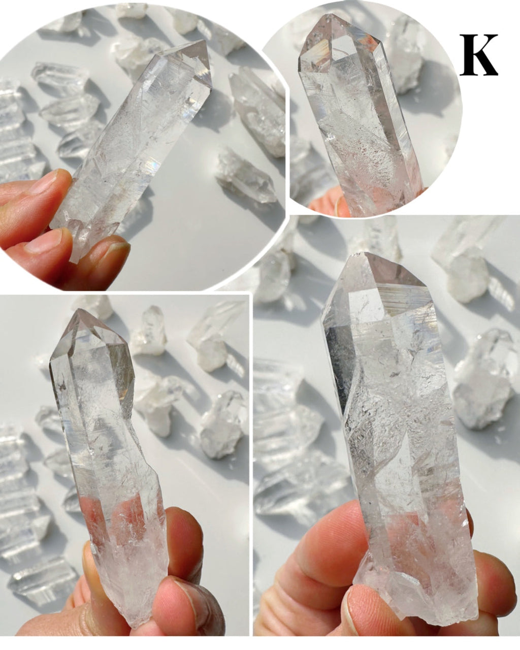 Arkansas Quartz Points - Super Clear Baltic Mermaid