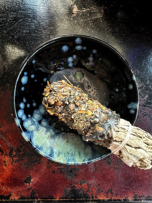 Abalone Luster Glazed Ceramic Bowls and Scrying Vessels Keven Craft Rituals