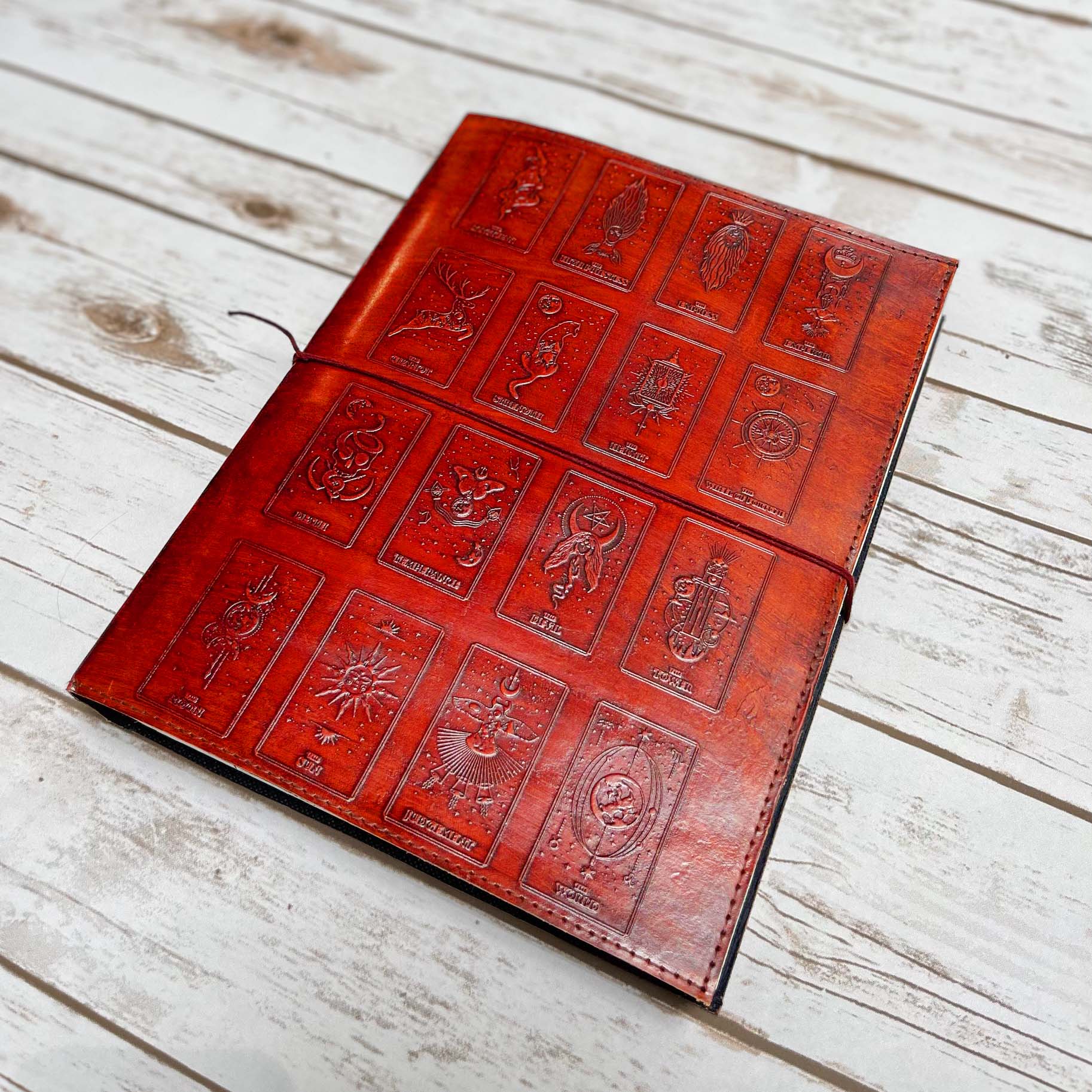 Mystic Tarot: 10x13 Leather Journal Soothi