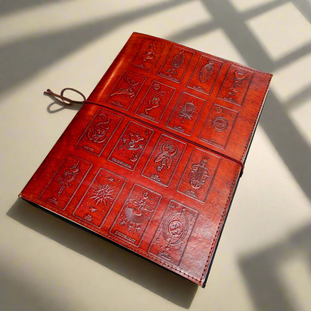 Mystic Tarot: 10x13 Leather Journal Soothi
