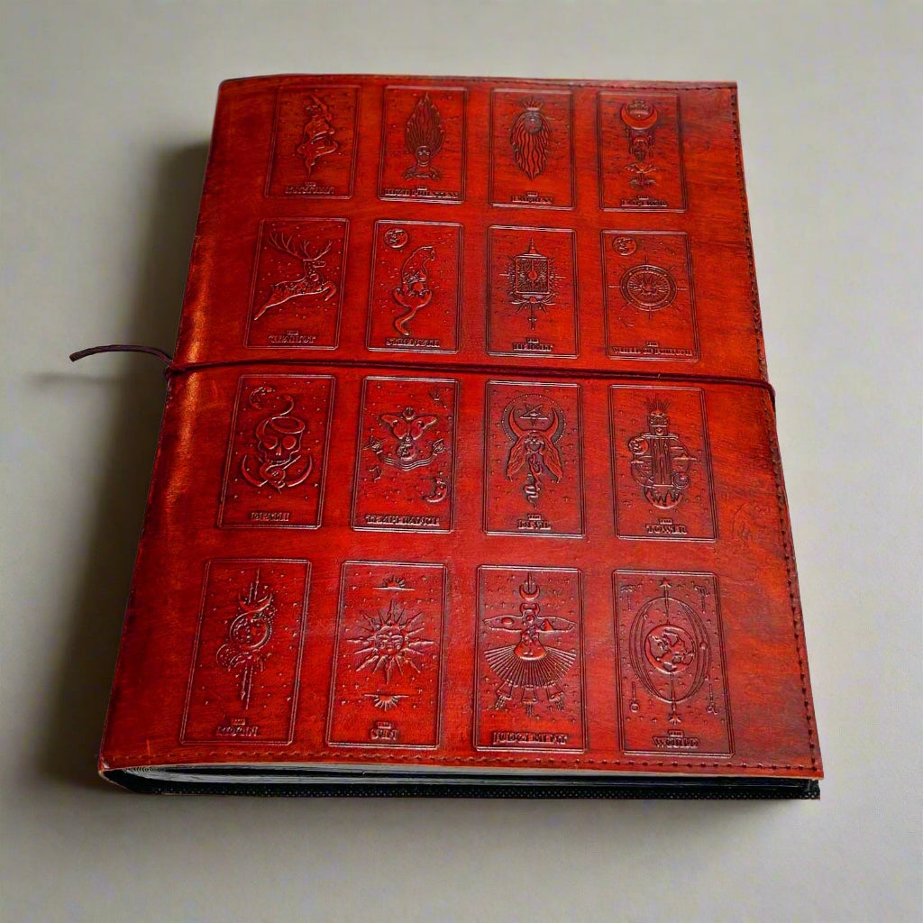 Mystic Tarot: 10x13 Leather Journal Soothi