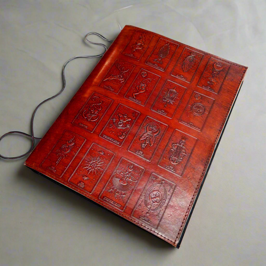 Mystic Tarot: 10x13 Leather Journal Soothi