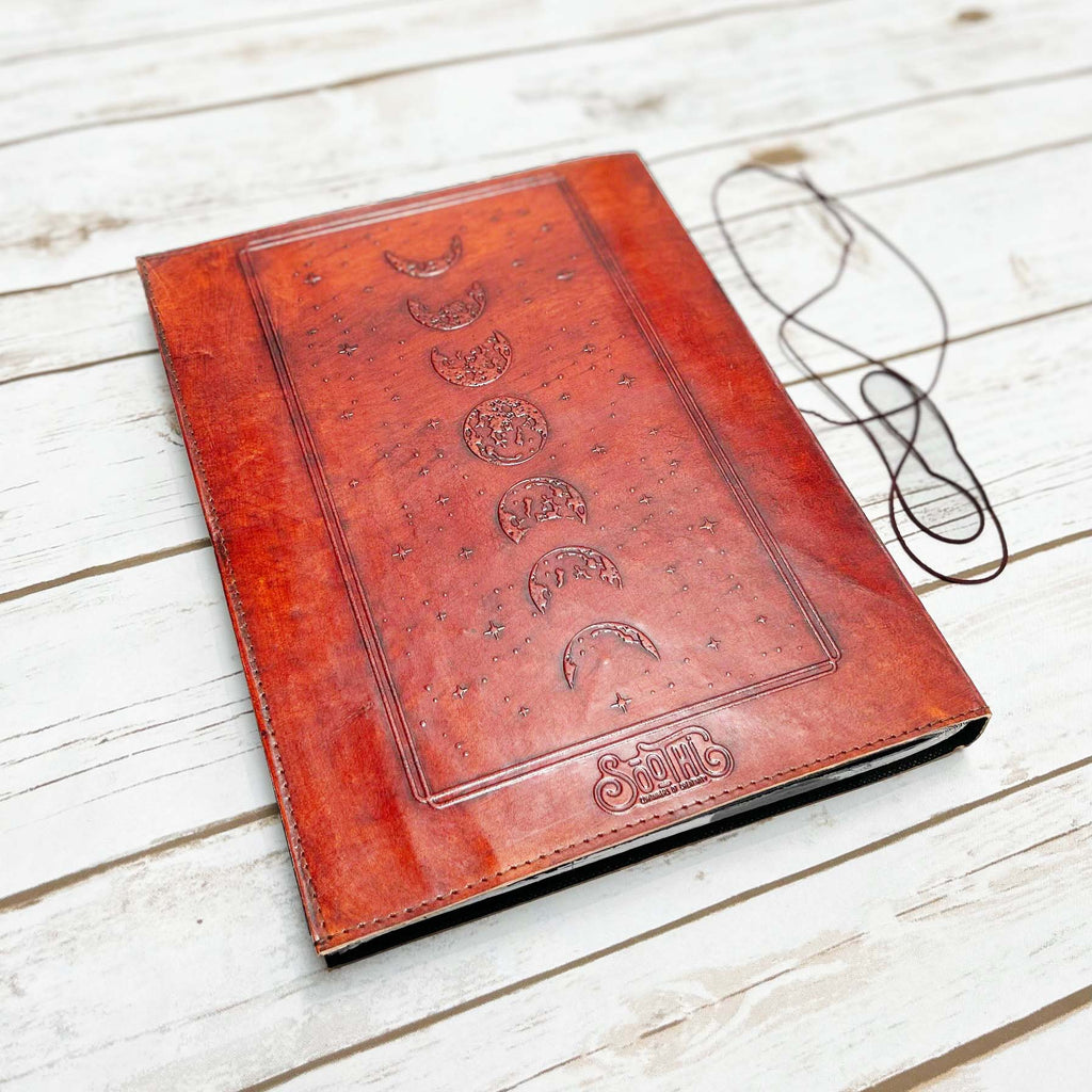 Mystic Tarot: 10x13 Leather Journal Soothi