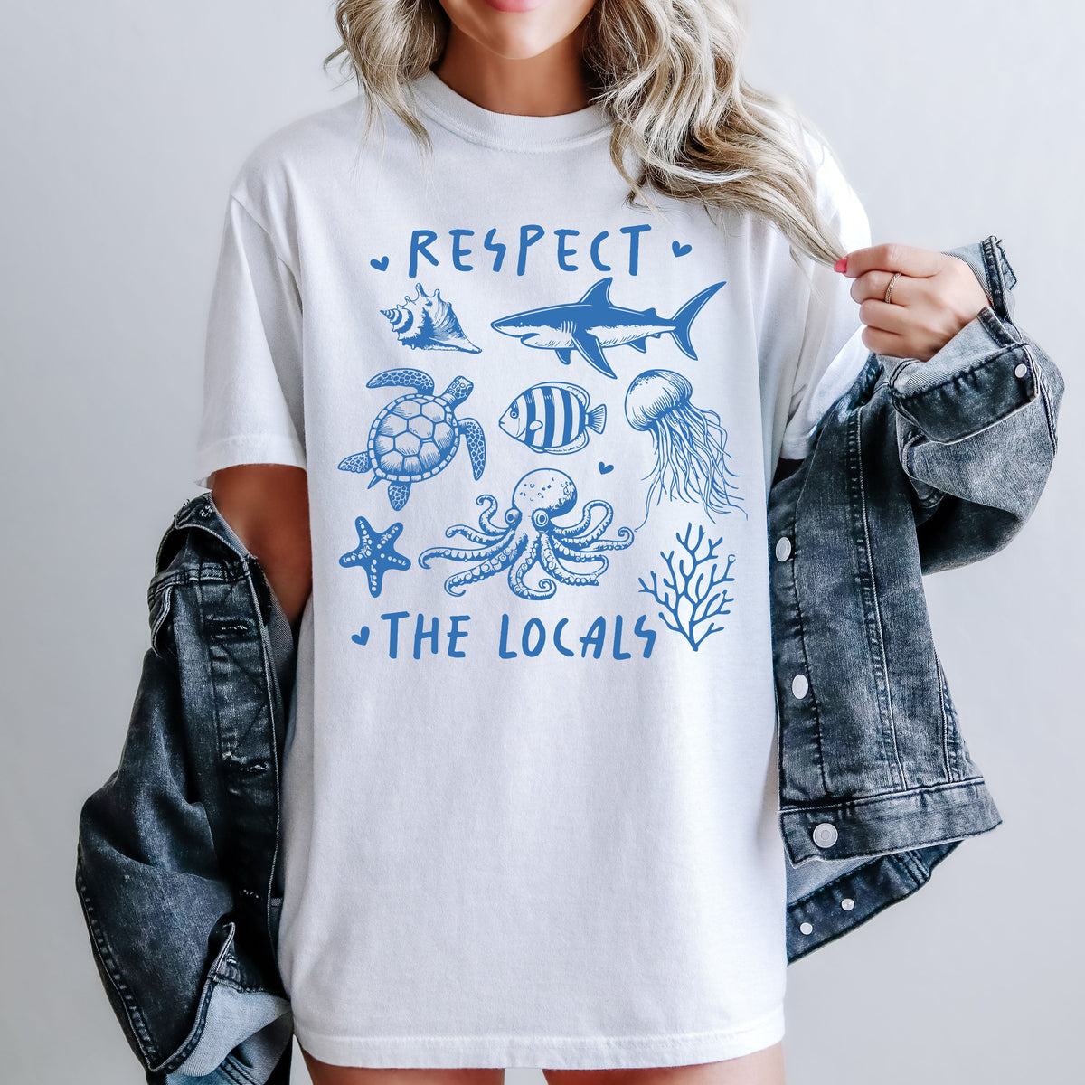 Respect The Locals Sea Life Turtle Lake Fishing Retro Summer Vintage Beach Comfort Colors Tee Refinery No. 1