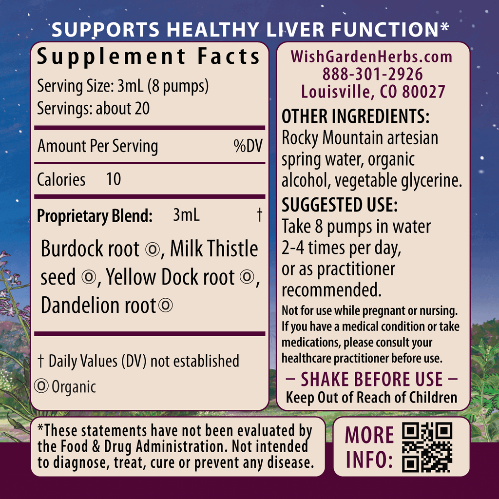 Liver Strength, Daily Support WishGarden Herbs