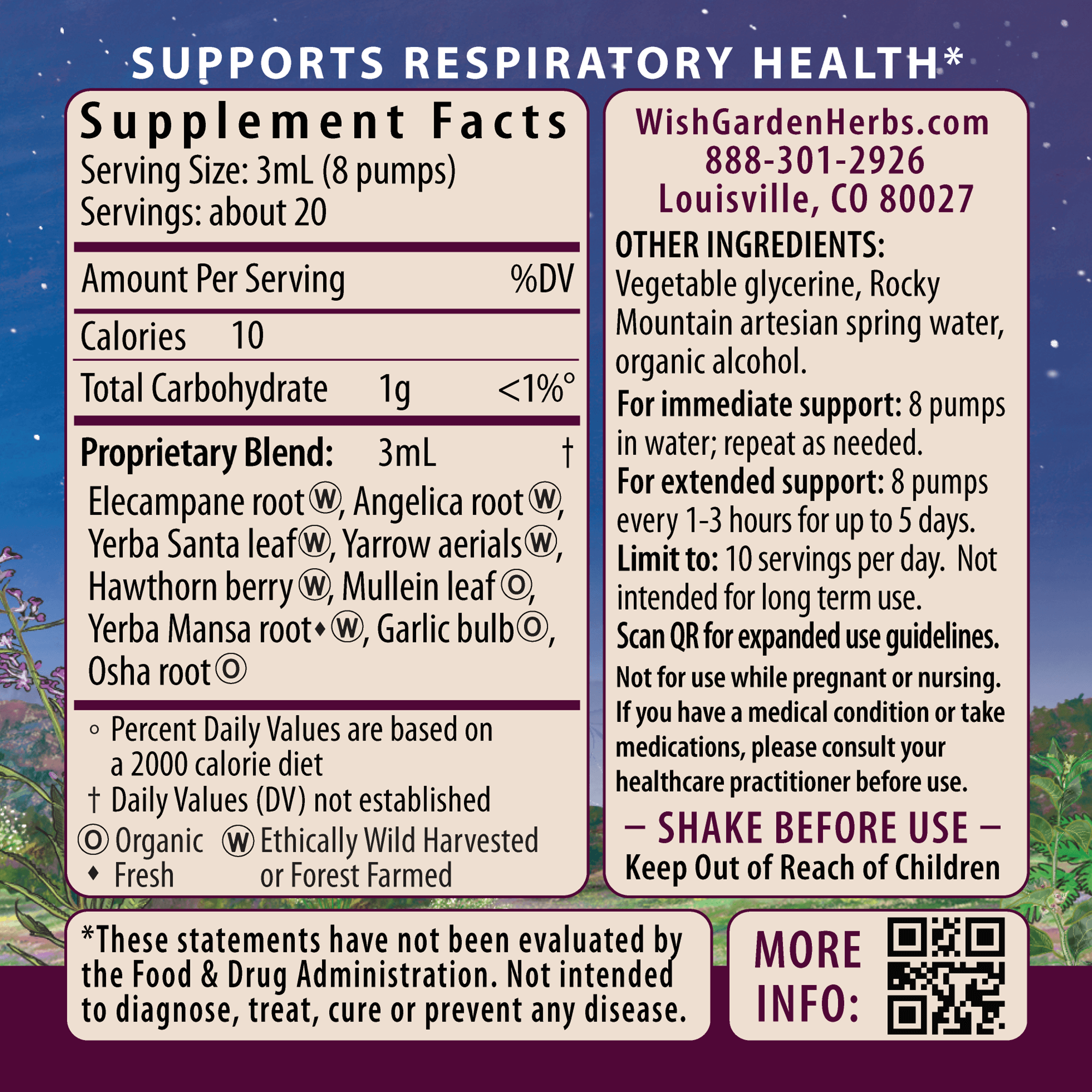 Deep Lung, Bronchial Support WishGarden Herbs