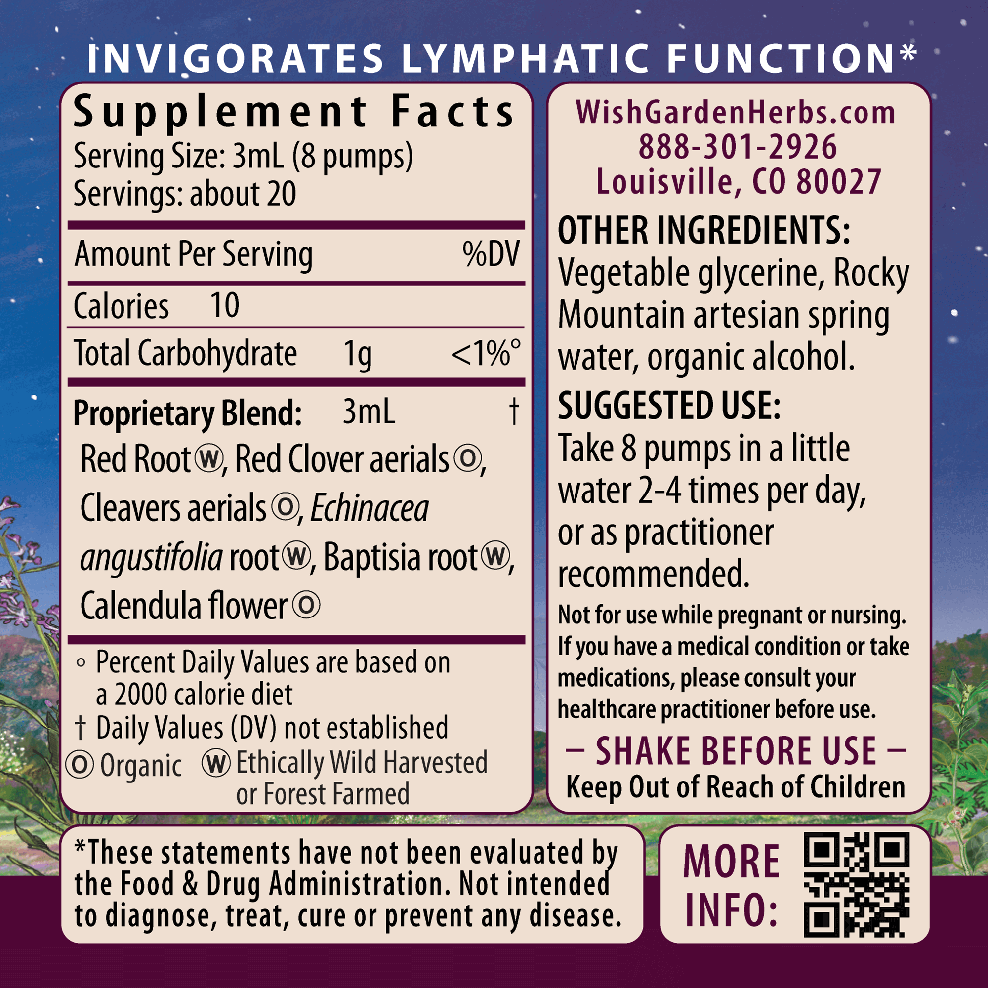 Lymph Mover, Immune Strength WishGarden Herbs