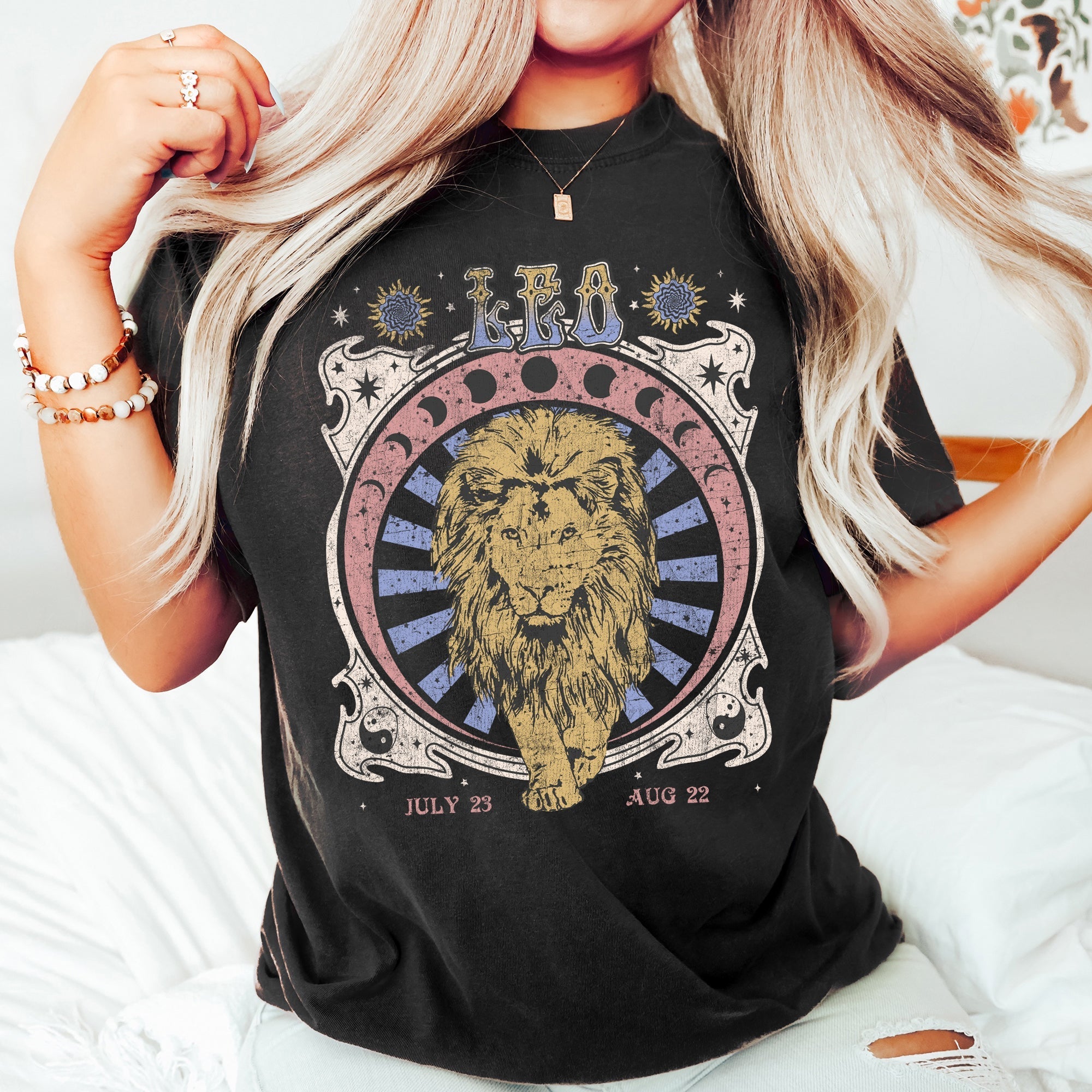 Leo Zodiac Comfort Colors Tees, Horoscope, Astrology Refinery No. 1