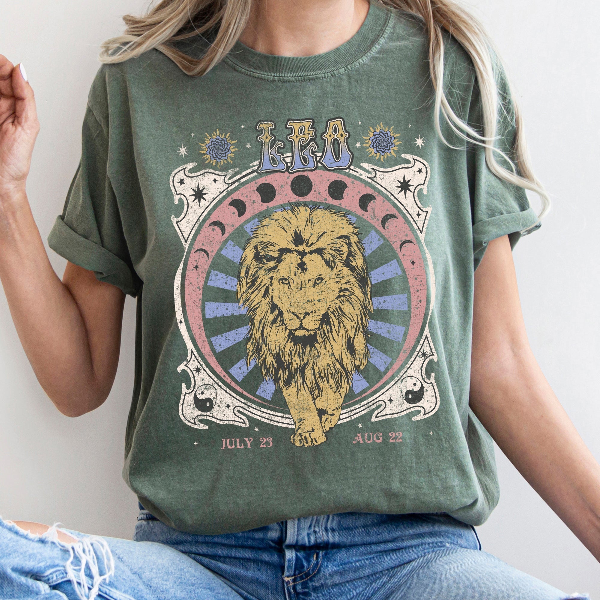 Leo Zodiac Comfort Colors Tees, Horoscope, Astrology Refinery No. 1