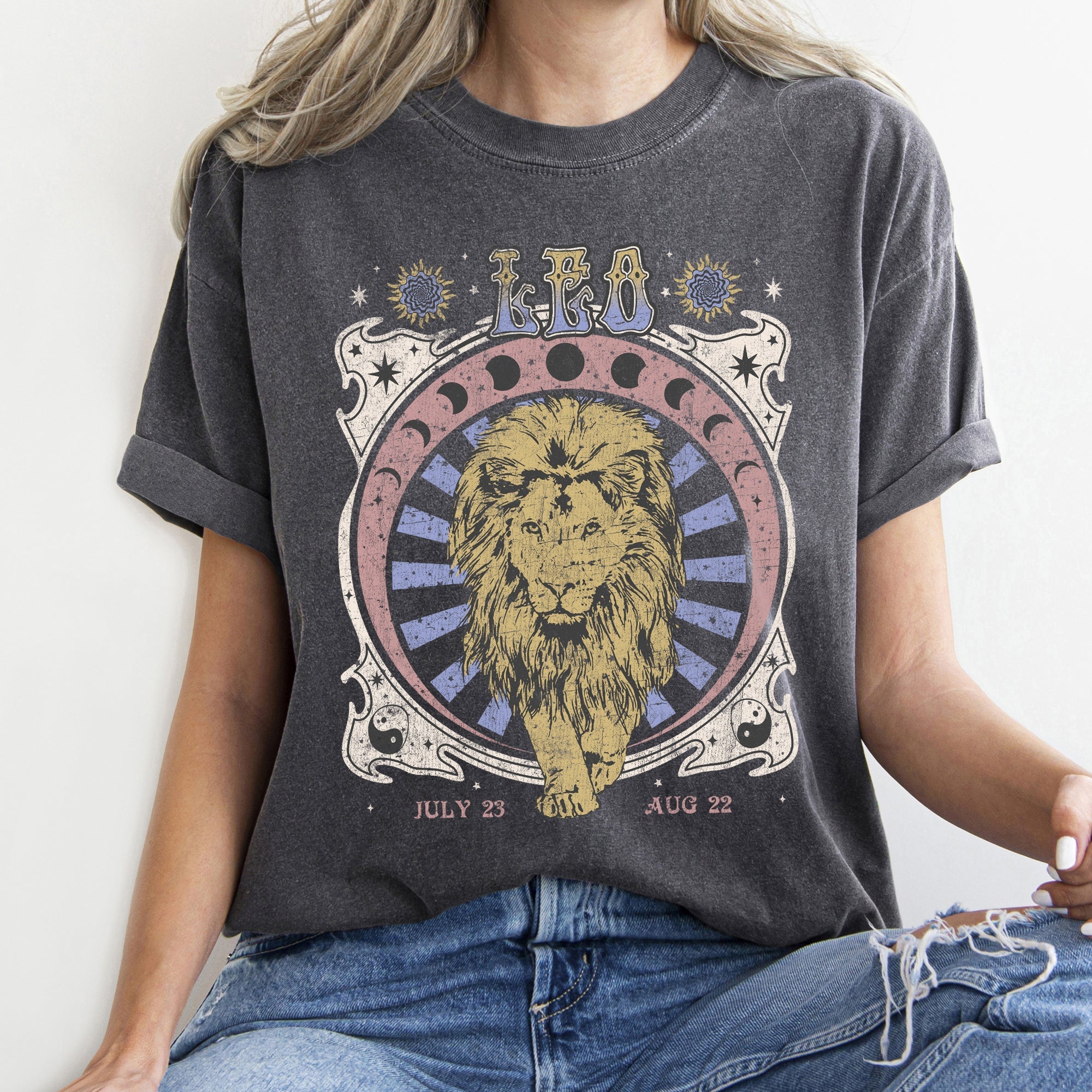 Leo Zodiac Comfort Colors Tees, Horoscope, Astrology Refinery No. 1