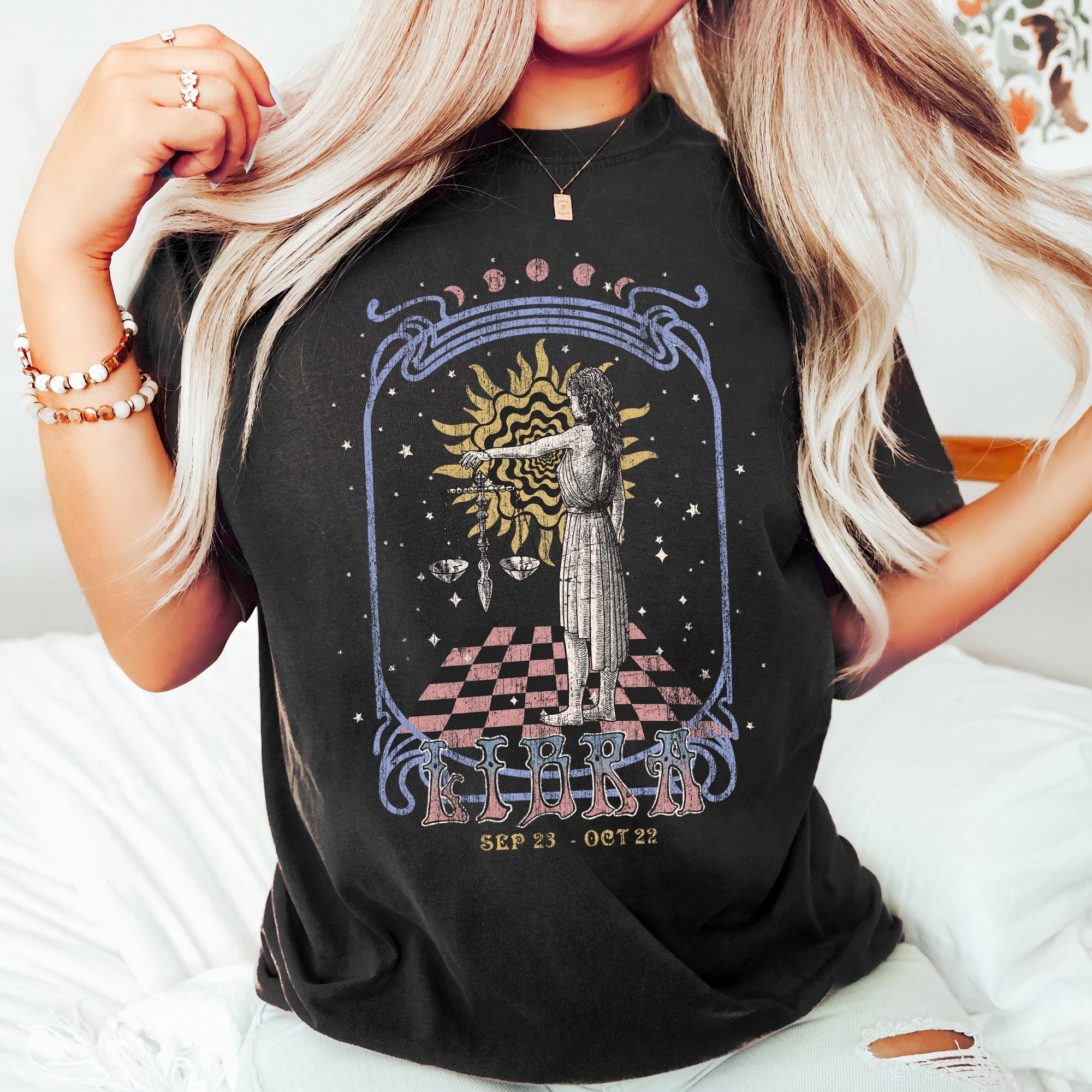 Libra Zodiac Comfort Colors Tees, Horoscope, Astrology Refinery No. 1
