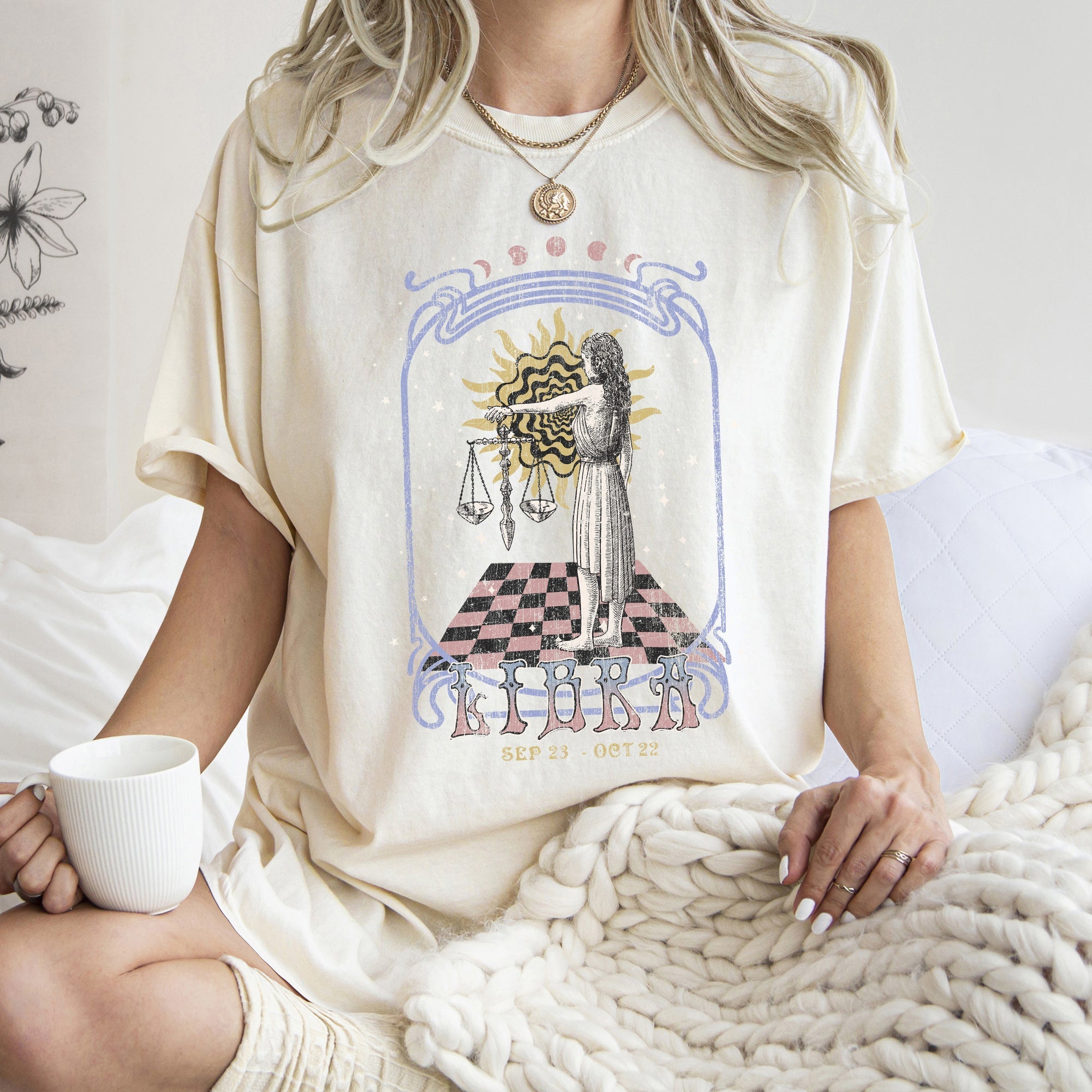 Libra Zodiac Comfort Colors Tees, Horoscope, Astrology Refinery No. 1