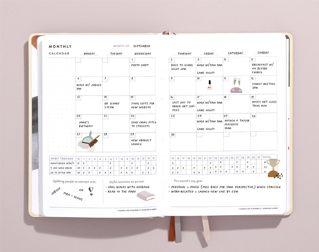 A Good Life Planner (3-months Undated Planner) Harlow & Grey