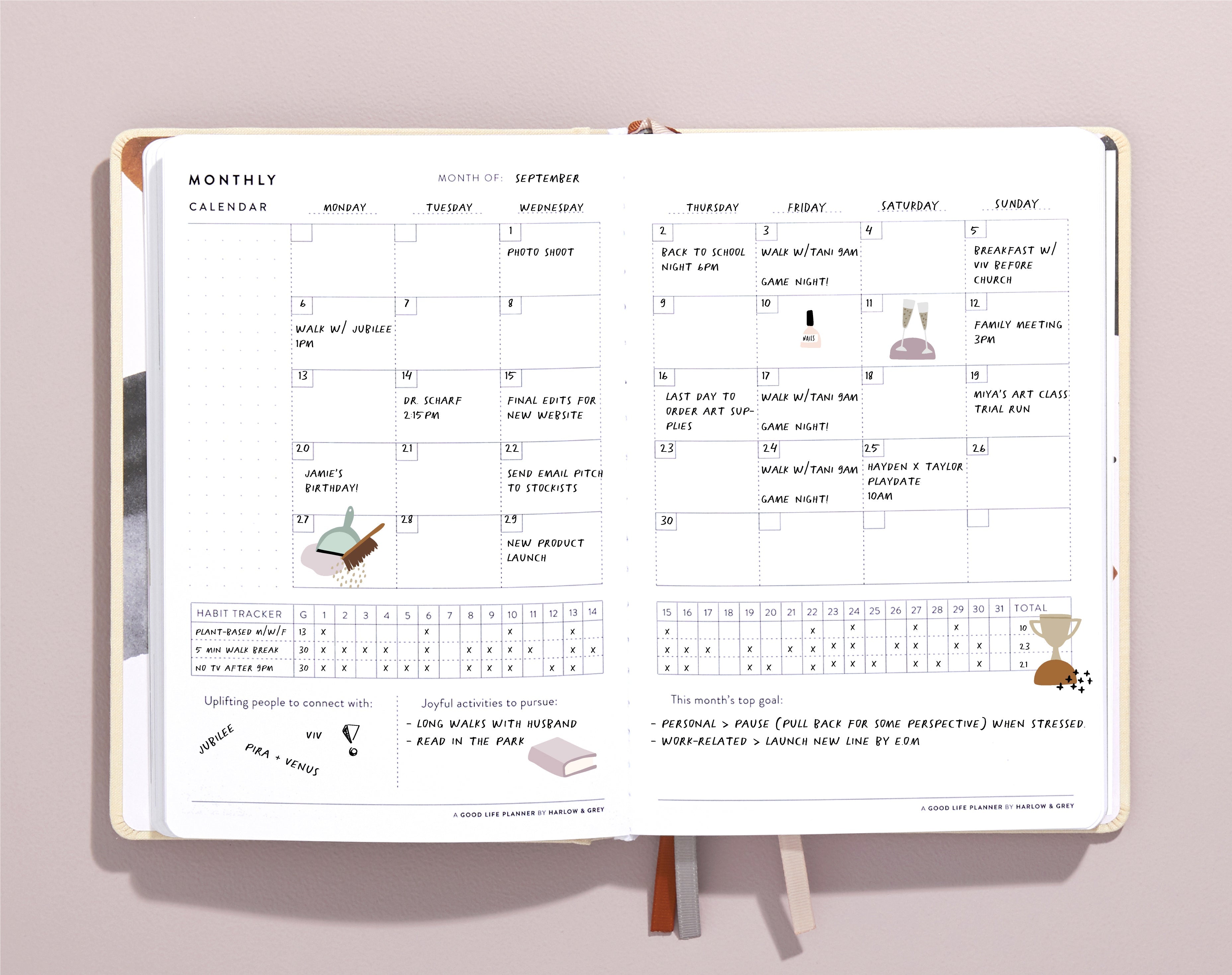A Good Life Planner (3-months Undated Planner) Harlow & Grey