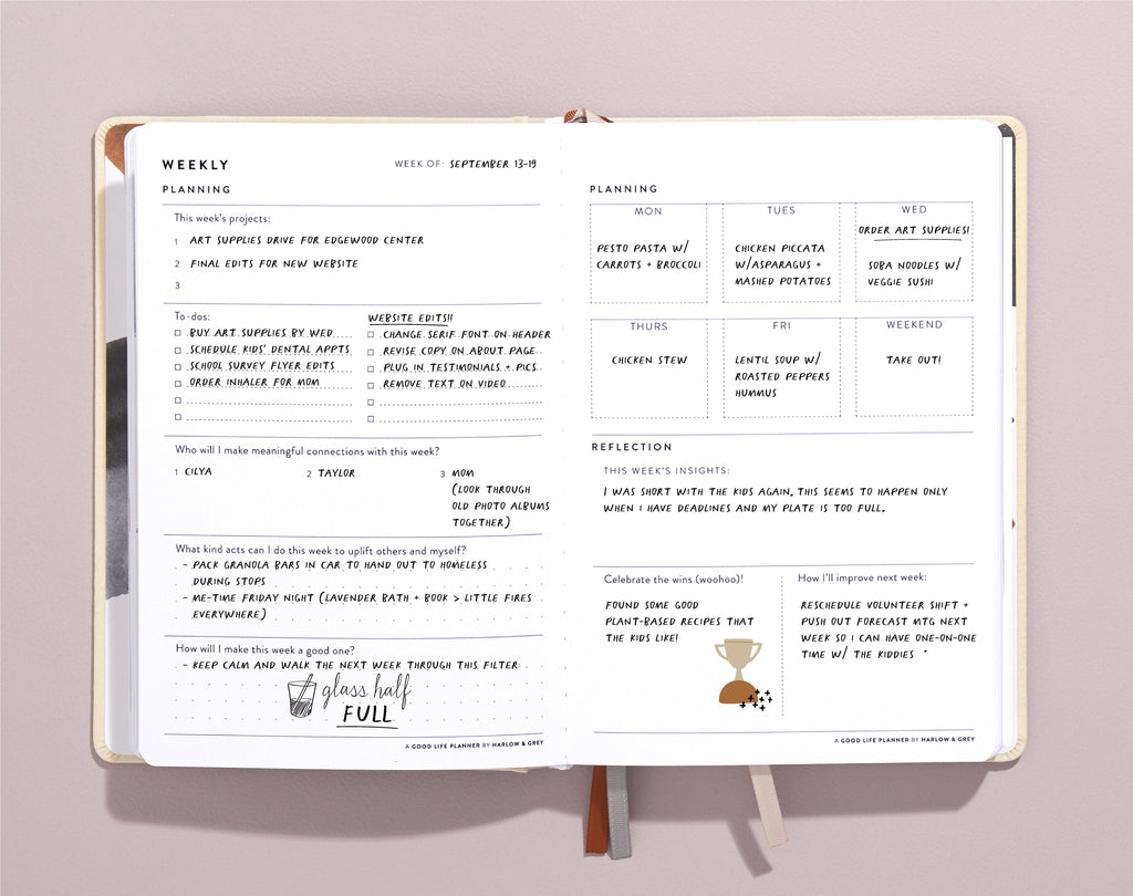 A Good Life Planner (3-months Undated Planner) Harlow & Grey