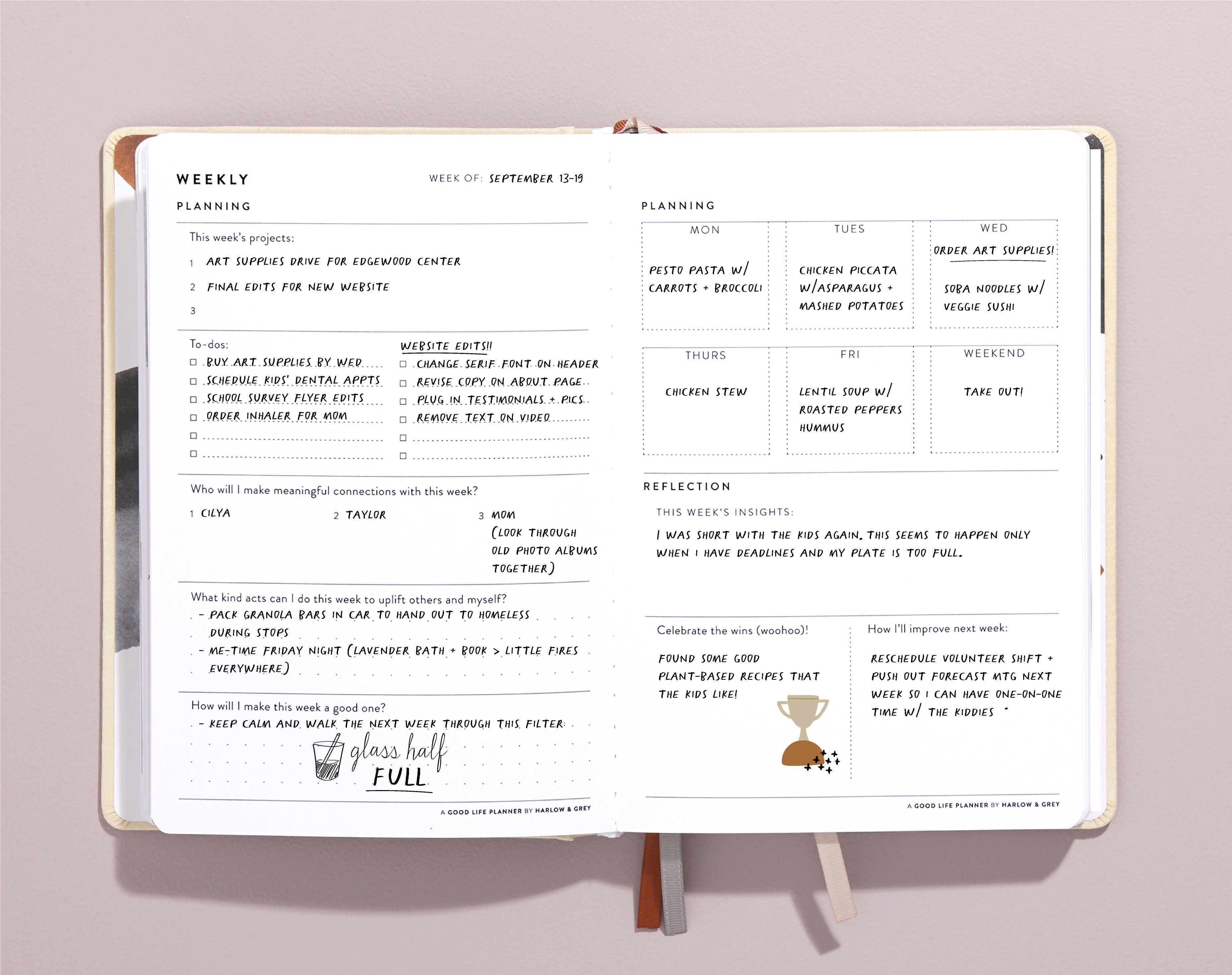 A Good Life Planner (3-months Undated Planner) Harlow & Grey