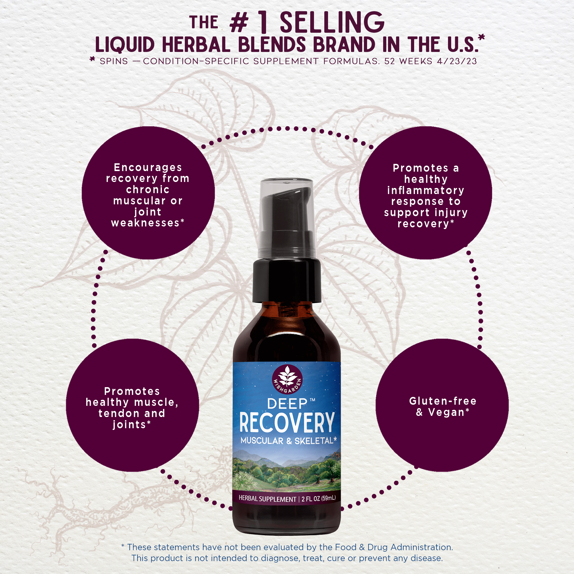 Deep Recovery, Muscular & Skeletal WishGarden Herbs