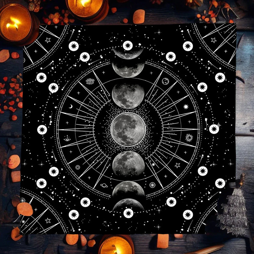 Moon Phase Altar Cloth Green Witch Creations