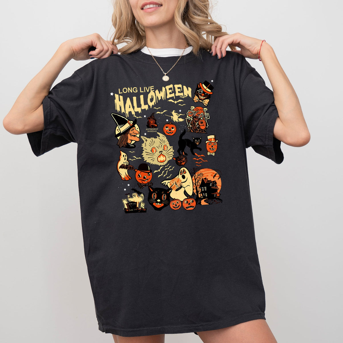 Long Live Halloween Pumpkin Spooky Skeleton Witch Meme Aesthetic Costume Comfort Colors Tee Refinery No. 1