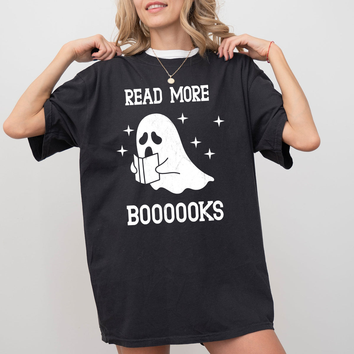 Read More Books Ghost Skeleton Witch Skull Spooky Aesthetic Meme Halloween Costume Comfort Colors Tee Refinery No. 1