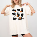Mini Cats and Pumpkins Skeleton Witch Ghost Skull Spooky Aesthetic Meme Halloween Costume Comfort Colors Tee Refinery No. 1