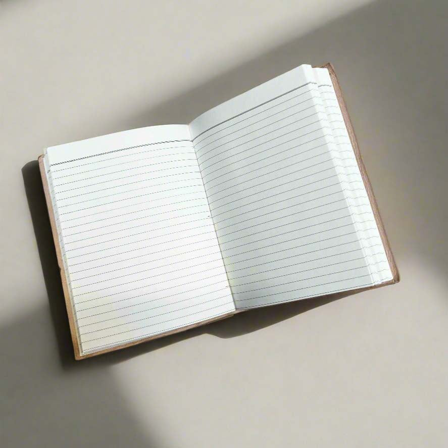 "Yesterday is Heavy, Put It Down" Leather Journal - Mindful Living & Healing Soothi