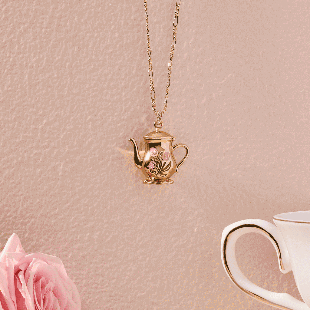 Tea Party Kettle Locket Pendant Necklace ALEX AND ANI