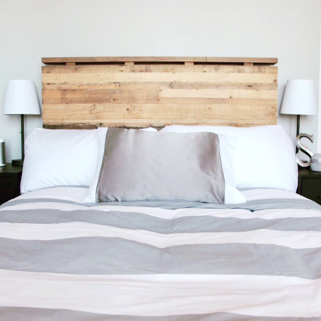 Gray Silk Pillow Sleeve Silked LLC