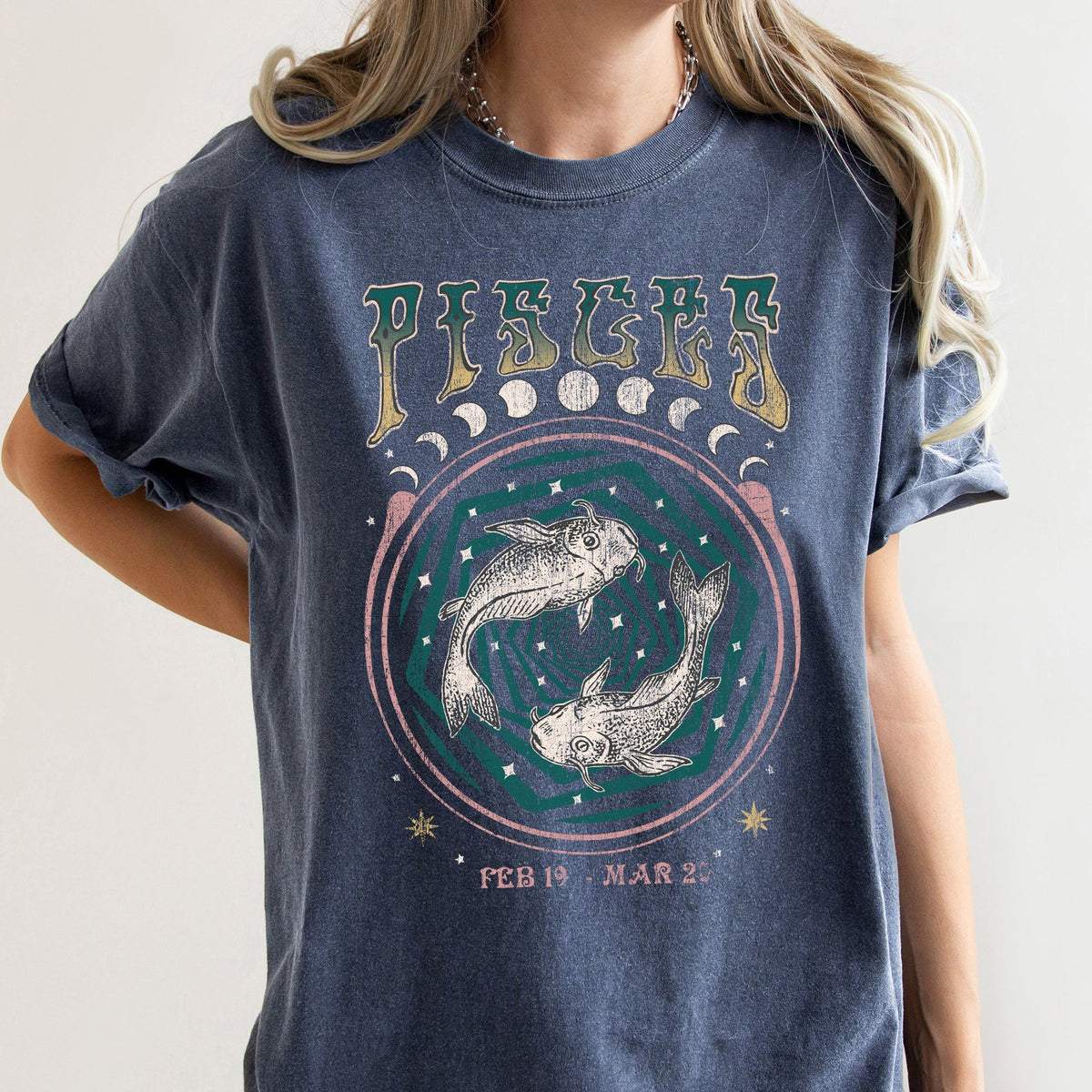 Pisces Zodiac Comfort Colors Tees, Horoscope, Astrology Refinery No. 1