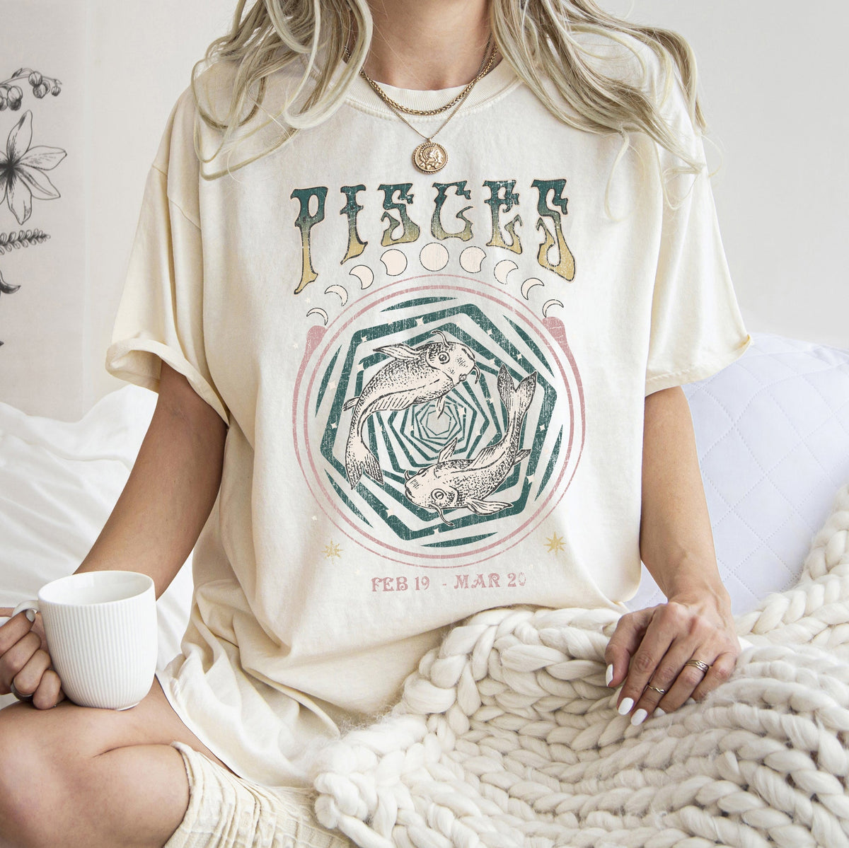 Pisces Zodiac Comfort Colors Tees, Horoscope, Astrology Refinery No. 1