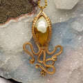 Polychrome Jasper Crystal Wire Wrapped Squid Pendant Crystal Destiny