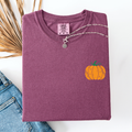 Mama Pumpkin Pattern Watercolor Leopard Pumpkins With Hand-Painted Bouquet Comfort Colors Tee Refinery No. 1