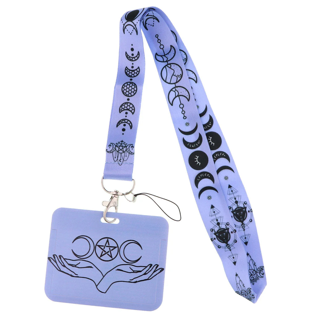 Witchy Lanyard Key Ring Badge Green Witch Creations