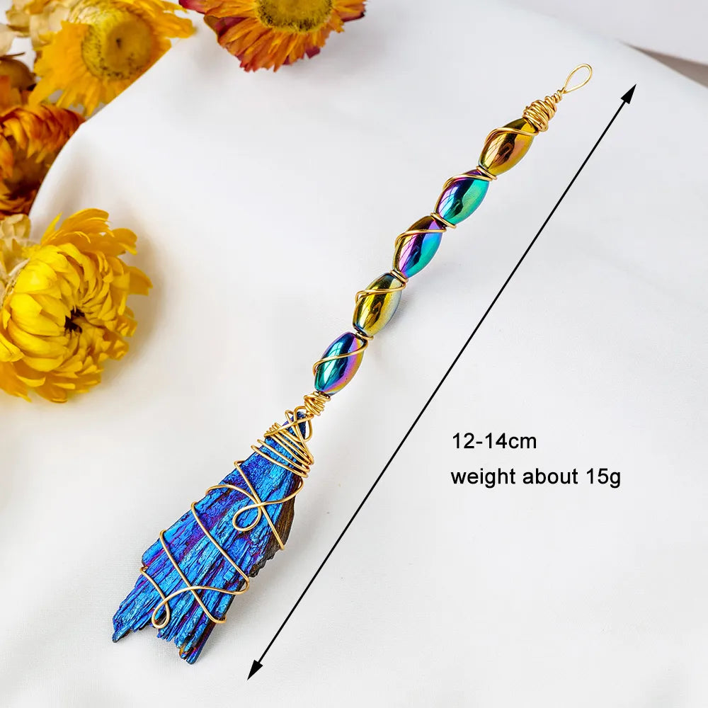 Crystal Wire Wrap Brooms Green Witch Creations
