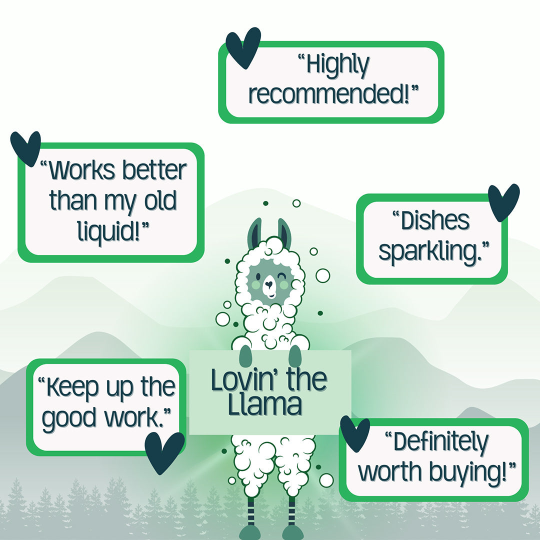 EWG Verified™ & PVA-Free Dishwasher Tabs Green Llama