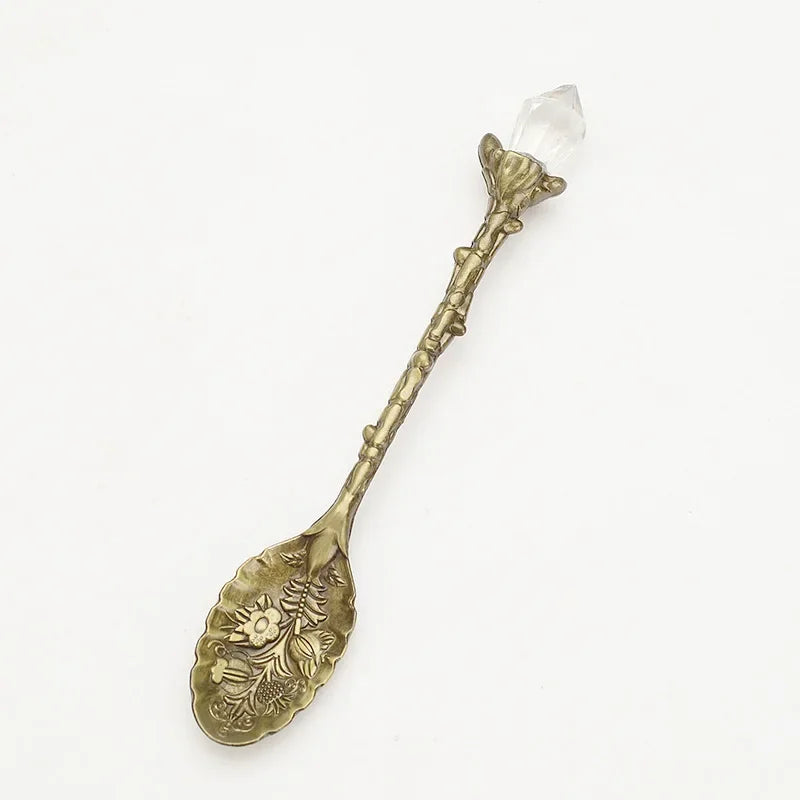 Clear Quartz Crystal Tea Spoons Green Witch Creations