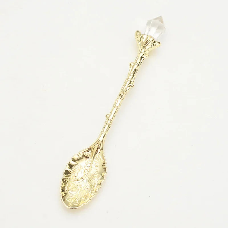 Clear Quartz Crystal Tea Spoons Green Witch Creations