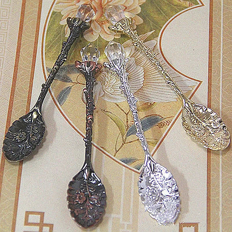 Clear Quartz Crystal Tea Spoons Green Witch Creations