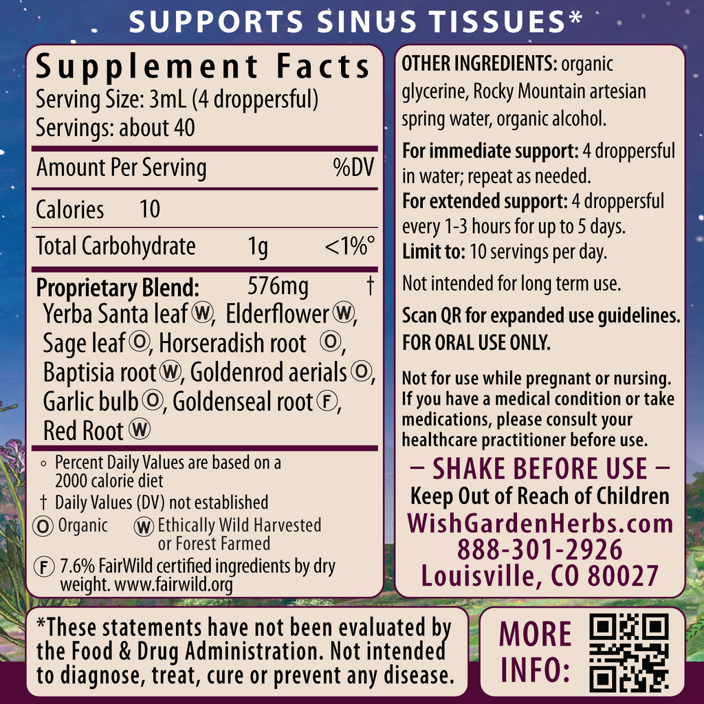 Kick-Ass Sinus, Move & Soothe WishGarden Herbs