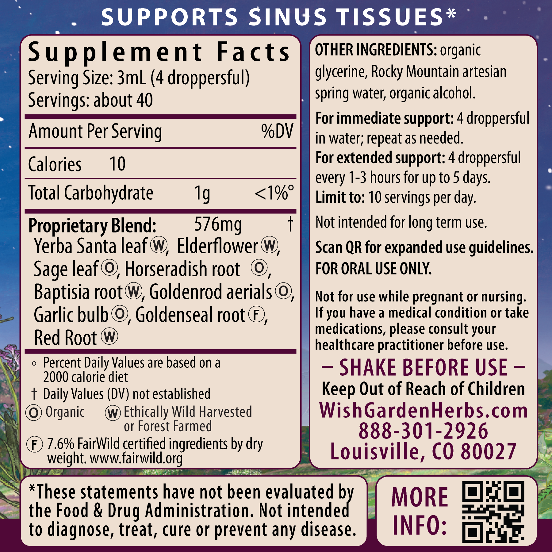 Kick-Ass Sinus, Move & Soothe WishGarden Herbs