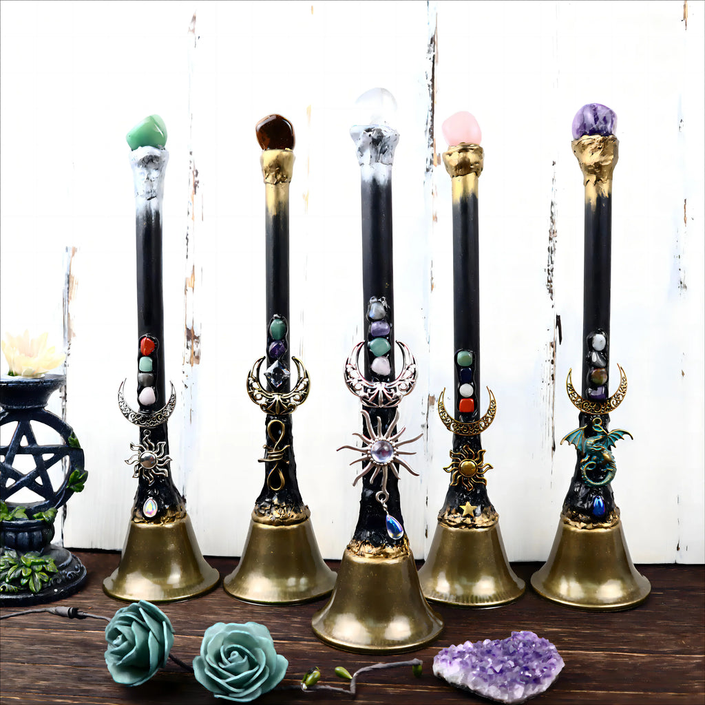 Crystal Charm Altar Bells Green Witch Creations
