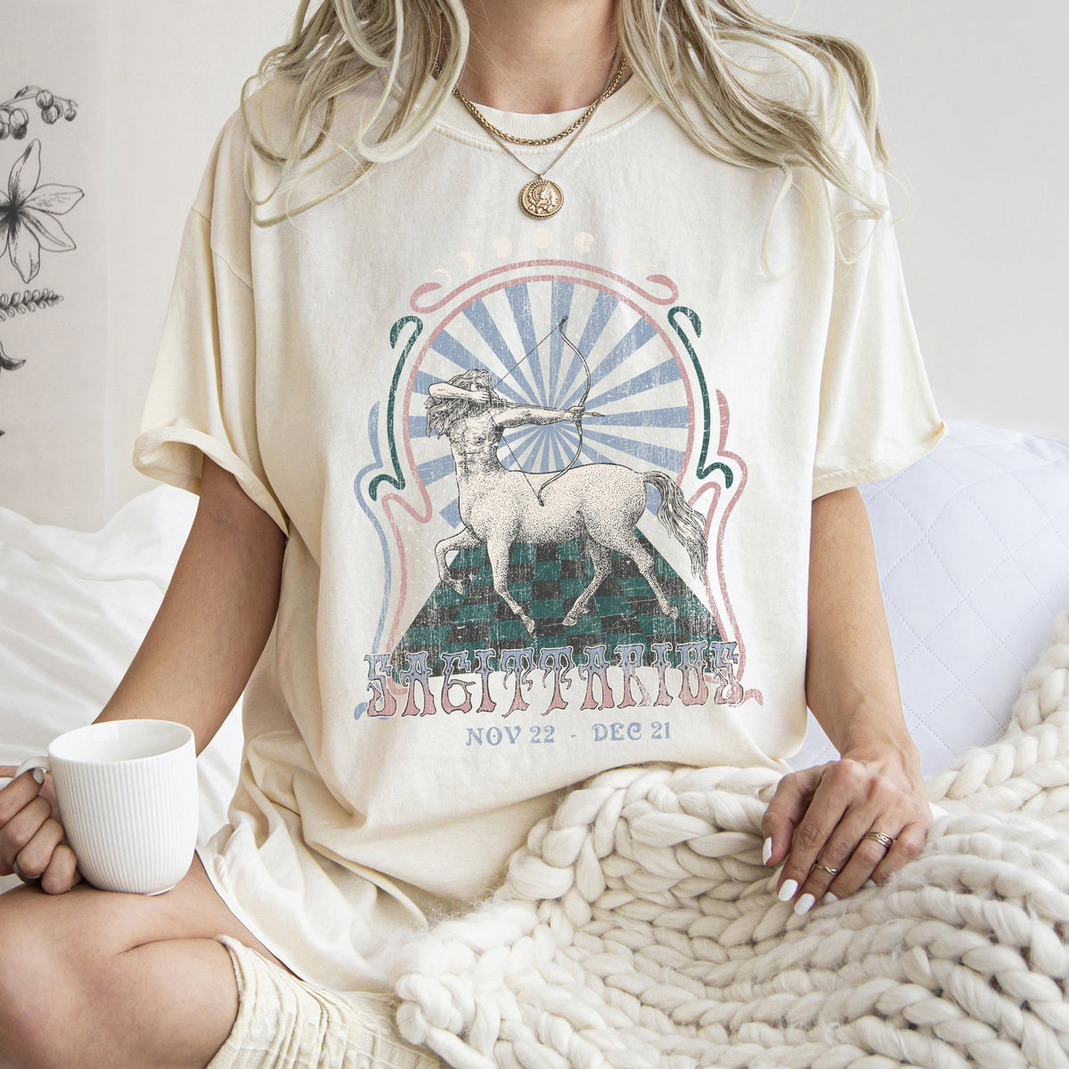 Sagittarius Zodiac Comfort Colors Tees, Horoscope, Astrology Refinery No. 1