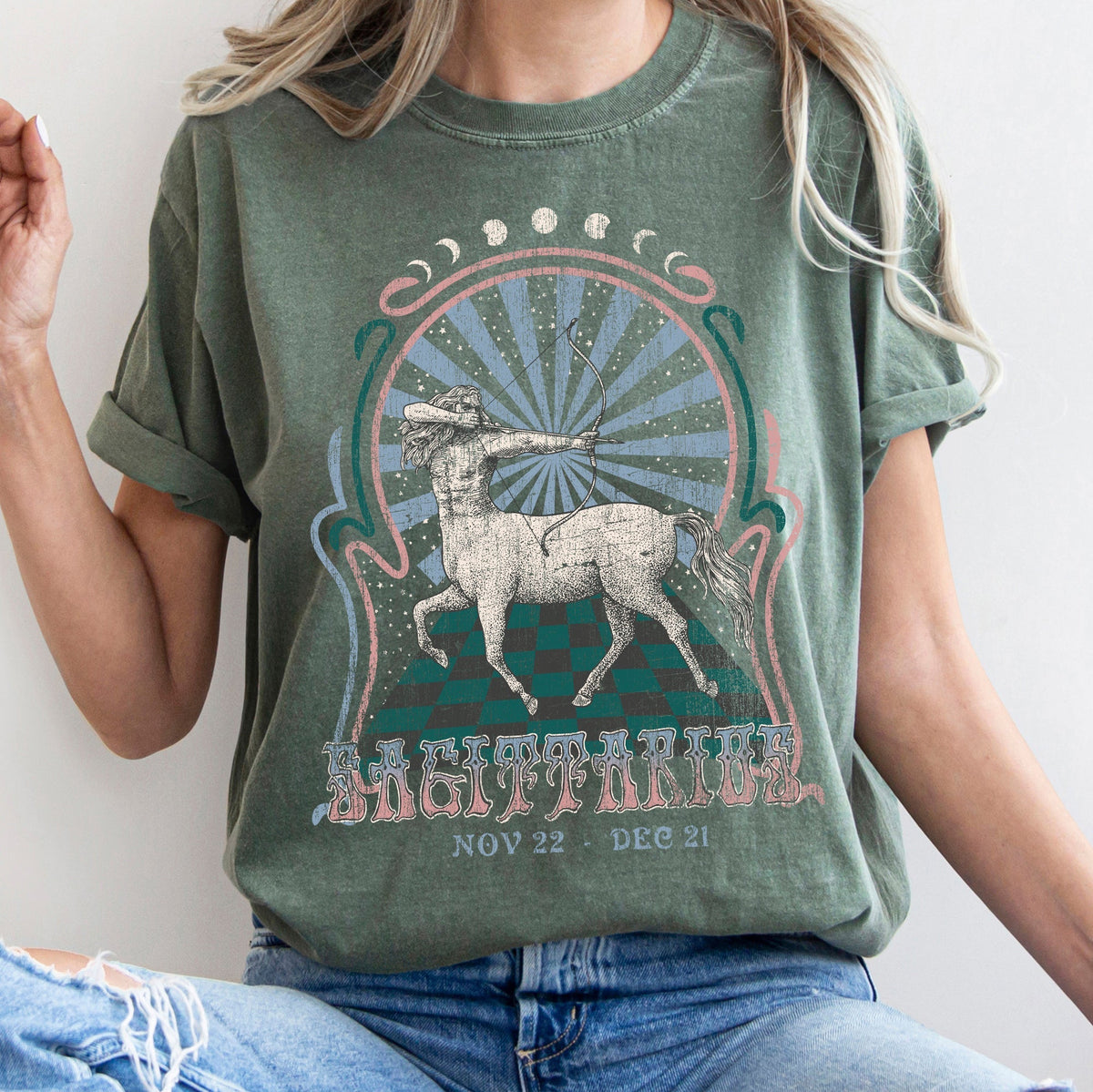 Sagittarius Zodiac Comfort Colors Tees, Horoscope, Astrology Refinery No. 1