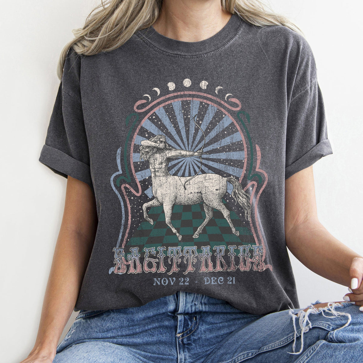 Sagittarius Zodiac Comfort Colors Tees, Horoscope, Astrology Refinery No. 1